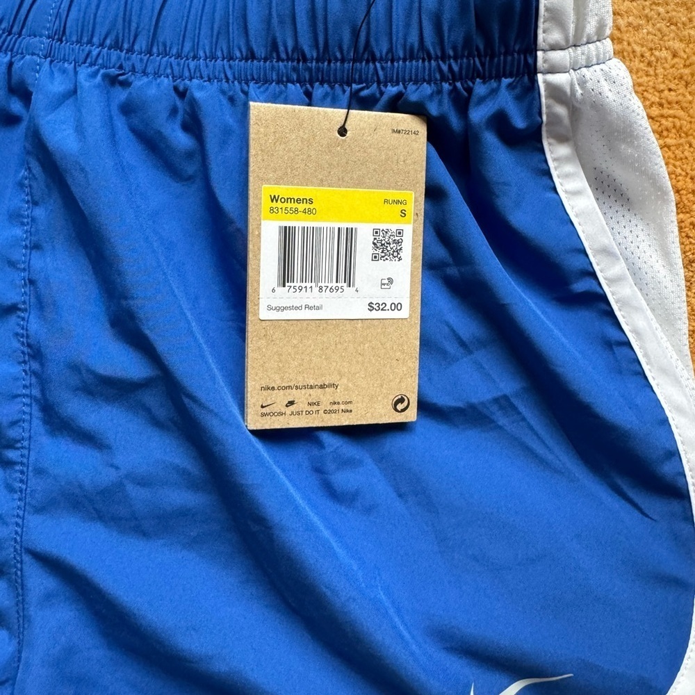 NWT Nike Tempo Game Royal & White Running Shorts - Picture 3 of 6